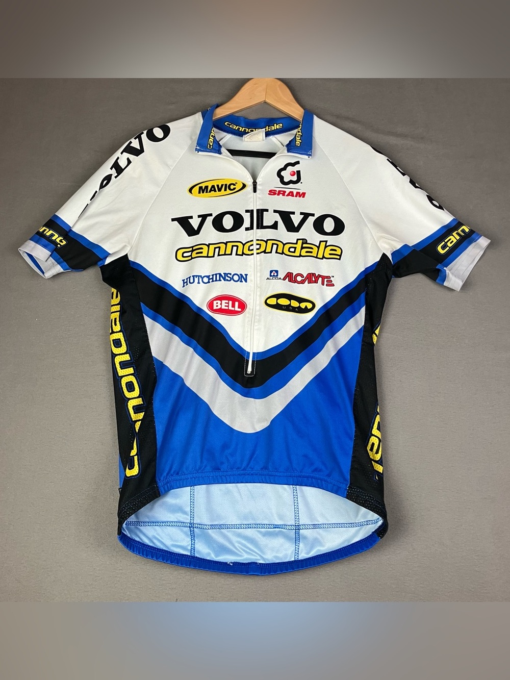 Vintage Cannondale Men’s Volvo 3/4 Zip Cycling Bike Racing USA Made Jersey Large